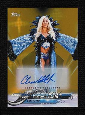 2018 Topps WWE - [Base] - Gold Authentic Autographs #24 - Charlotte Flair /10