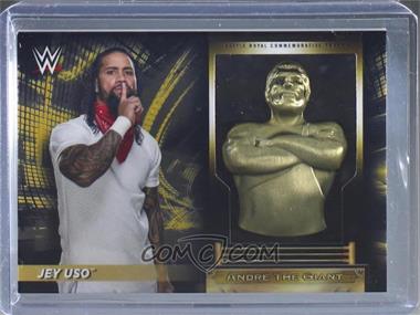 2018 Topps WWE Road to Wrestlemania - Andre the Giant Battle Royal Commemorative Trophy Relics - Gold #AC-JU - Jey Uso /10