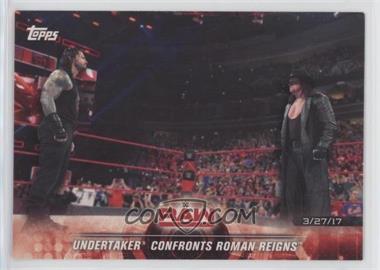 2018 Topps WWE Road to Wrestlemania - [Base] #20 - Undertaker Confronts Roman Reigns [EX to NM]