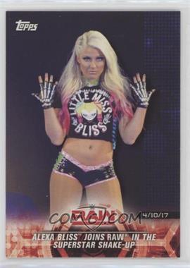 2018 Topps WWE Road to Wrestlemania - [Base] #32 - Alexa Bliss Joins Raw In The Superstar Shake-UP