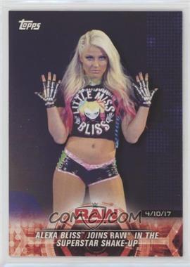 2018 Topps WWE Road to Wrestlemania - [Base] #32 - Alexa Bliss Joins Raw In The Superstar Shake-UP