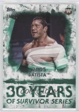 2018 Topps WWE Undisputed - 30 Years of Survivor Series - Green #SS-14 - Batista /50