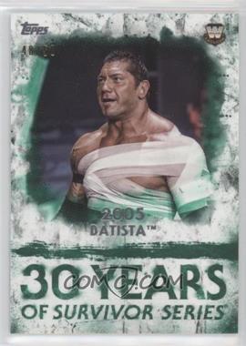 2018 Topps WWE Undisputed - 30 Years of Survivor Series - Green #SS-14 - Batista /50