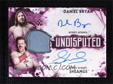 2018 Topps WWE Undisputed - Classic Matches Dual Autograph Relic - Purple #AR-DS - Sheamus, Daniel Bryan /5