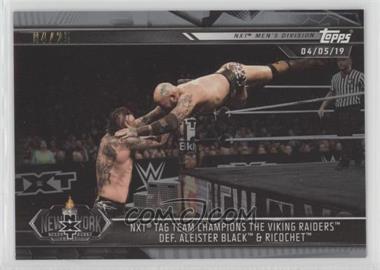 2019 Topps WWE NXT - [Base] - Silver #86 - NXT Tag Team Champions The Viking Raiders Def. Aleister Black & Ricochet /25