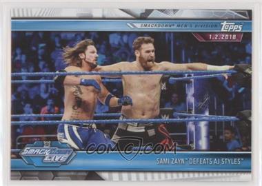 2019 Topps WWE Road to Wrestlemania - [Base] #82 - Sami Zayn Defeats AJ Styles