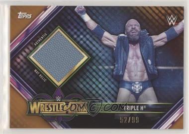 2019 Topps WWE Road to Wrestlemania - Mat Relics - Bronze #MR-HHH - WrestleMania 34 - Triple H /99 [EX to NM]