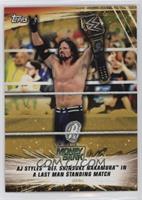 AJ Styles Def. Shinsuke Nakamura in a Last Man Standing Match #/10