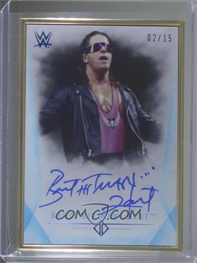2019 Topps WWE Transcendent Collection - Transcendent Collection Autographs - Blue #A-BH - Bret "Hit Man" Hart /15