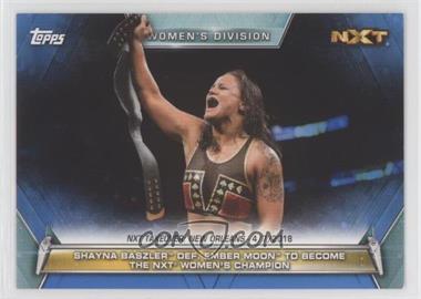 2019 Topps WWE Women's Division - [Base] - Blue #66 - Memorable Matches and Moments - Shayna Baszler  def. Ember Moon  to Become the NXT  Women's Champion /25