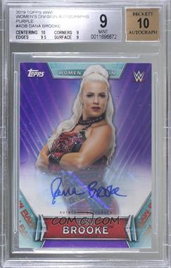 2019 Topps WWE Women's Division - Roster Autographs - Purple #A-DB - Dana Brooke /99 [BGS 9 MINT]