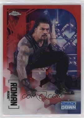2020 Topps Chrome WWE - [Base] - Red Refractor #50 - Roman Reigns /5