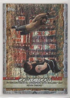 2020 Topps WWE Road to Wrestlemania - [Base] - Rainbow Foil #16 - Intercontinental Champion Seth Rollins Def. Kevin Owens