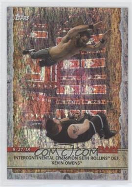 2020 Topps WWE Road to Wrestlemania - [Base] - Rainbow Foil #16 - Intercontinental Champion Seth Rollins Def. Kevin Owens