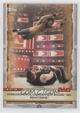 2020 Topps WWE Road to Wrestlemania - [Base] #16 - Intercontinental Champion Seth Rollins Def. Kevin Owens