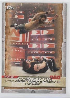 2020 Topps WWE Road to Wrestlemania - [Base] #16 - Intercontinental Champion Seth Rollins Def. Kevin Owens