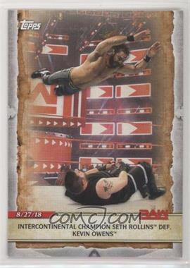 2020 Topps WWE Road to Wrestlemania - [Base] #16 - Intercontinental Champion Seth Rollins Def. Kevin Owens