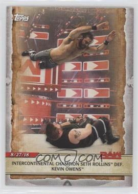 2020 Topps WWE Road to Wrestlemania - [Base] #16 - Intercontinental Champion Seth Rollins Def. Kevin Owens