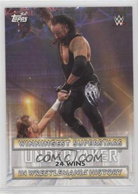 2020 Topps WWE Road to Wrestlemania - Winningest Superstars in Wrestlemania History #WS-10 - Undertaker