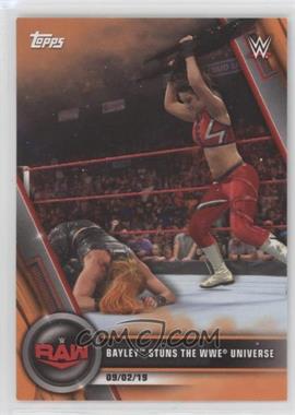 2020 Topps WWE Women's Division - [Base] - Orange #76 - RAW - Bayley Stuns the WWE Universe /50