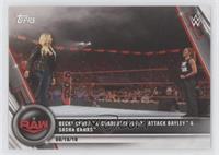 RAW - Becky Lynch & Charlotte Flair Attack Bayley & Sasha Banks