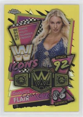 2021 Topps Chrome WWE Slam Attax - [Base] - Yellow Refractor #178 - Charlotte /99