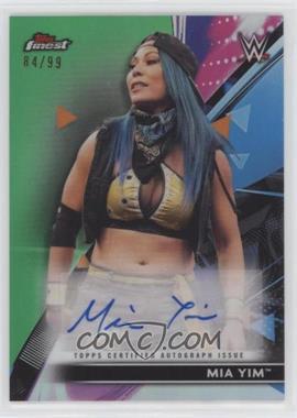 2021 Topps Finest WWE - Roster Autographs - Green Refractor #RA-RE - Mia Yim /99