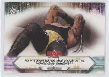 2021 Topps WWE - [Base] #71 - Raw - Rey Mysterio Suffers an Eye Injury at the Hands of Seth Rollins