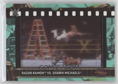 2021 Topps WWE - Match Film Strips Manufactured Relics - Aqua #FS-RS - WrestleMania III - Razor Ramon vs. Shawn Michaels /299