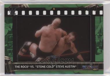 2021 Topps WWE - Match Film Strips Manufactured Relics - Dark Green #FS-RA2 - WrestleMania XXIV - The Rock vs. "Stone Cold" Steve Austin /99