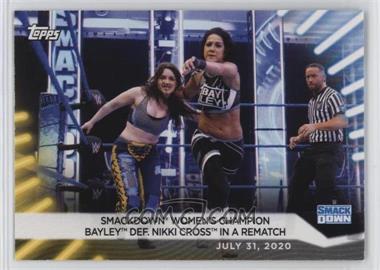 2021 Topps WWE Women's Division - [Base] - Gold #52 - SmackDown Women's Champion Bayley def. Nikki Cross in a Rematch /10