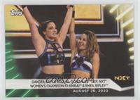 Dakota Kai & Raquel González def. NXT Women's Champion Io Shirai & Rhea Ripley …