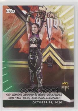 2021 Topps WWE Women's Division - [Base] - Green #88 - NXT Women's Champion Io Shirai def. Candice LeRae in a Tables, Ladders & Scares Match /50