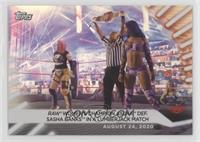 Raw Women’s Champion Asuka def. Sasha Banks in a Lumberjack Match