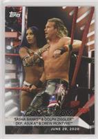 Sasha Banks & Dolph Ziggler def. Asuka & Drew McIntyre