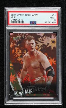 2021 Upper Deck AEW All Elite Wrestling - [Base] - Dynamite #51 - MJF [PSA 9 MINT]