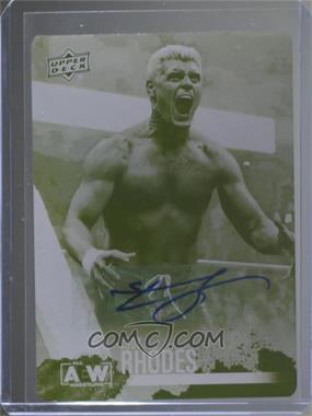 2021 Upper Deck AEW All Elite Wrestling - [Base] - Printing Plate Yellow Autographs #1 - Cody Rhodes /1