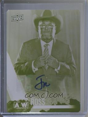 2021 Upper Deck AEW All Elite Wrestling - [Base] - Printing Plate Yellow Autographs #74 - Crew - Jim Ross /1