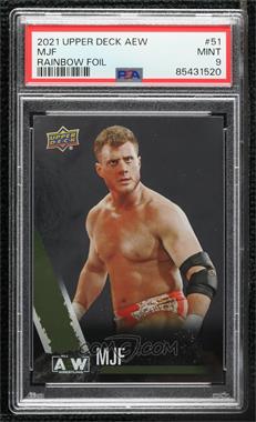 2021 Upper Deck AEW All Elite Wrestling - [Base] - Rainbow Foil #51 - MJF [PSA 9 MINT]