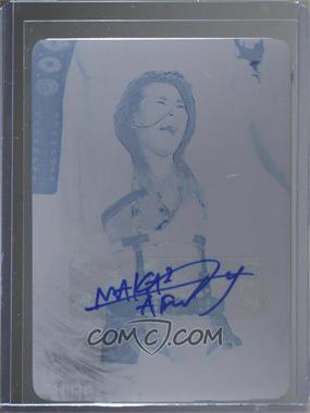 2021 Upper Deck AEW Spectrum - [Base] - Printing Plate Cyan Autographs #2 - Hikaru Shida /1