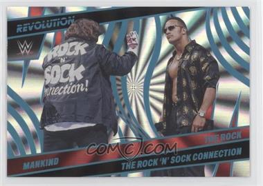 2022 Panini Revolution WWE - [Base] - Sunburst #137 - Tag Teams - Mankind, The Rock /99