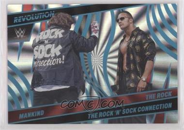 2022 Panini Revolution WWE - [Base] - Sunburst #137 - Tag Teams - Mankind, The Rock /99