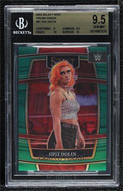 2022 Panini Select WWE - [Base] - Green Prizm #87 - Concourse - Gigi Dolin /5 [BGS 9.5 GEM MINT]