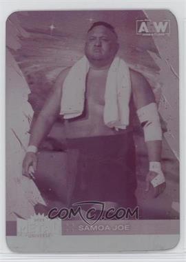 2022 Skybox Metal Universe AEW All Elite Wrestling - [Base] - Printing Plate Magenta #100 - Samoa Joe /1