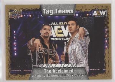 2022 Upper Deck AEW All Elite Wrestling - [Base] - Gold #84 - Tag Teams - Anthony Bowens, Max Caster