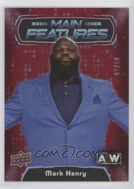 2022 Upper Deck AEW All Elite Wrestling - Main Features - Red #MF-32 - Mark Henry /50