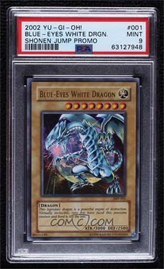 2002-19 Yu-Gi-Oh! Shonen Jump - Magazine Promo [Base] #JMP-001 - Blue-Eyes White Dragon [PSA 9 MINT]