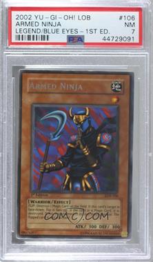 2002 Yu-Gi-Oh! Legend of Blue Eyes White Dragon - [Base] - 1st Edition #LOB-106 - Armed Ninja [PSA 7 NM]