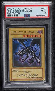2003 Yu-Gi-Oh! Starter Deck Joey - [Base] - 1st Edition #SDJ-001 - Red-Eyes B. Dragon (Red-Eyes Black Dragon) [PSA 9 MINT]