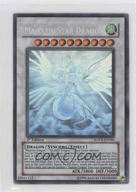 2009 Yu-Gi-Oh! - Stardust Overdrive - [Base] - 1st Edition #SOVR-EN040.2 - GR - Majestic Star Dragon [Poor to Fair]